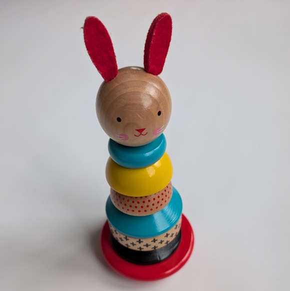 Petit Collage Wooden Rabbit Stacker Toy - Picture 2 of 5